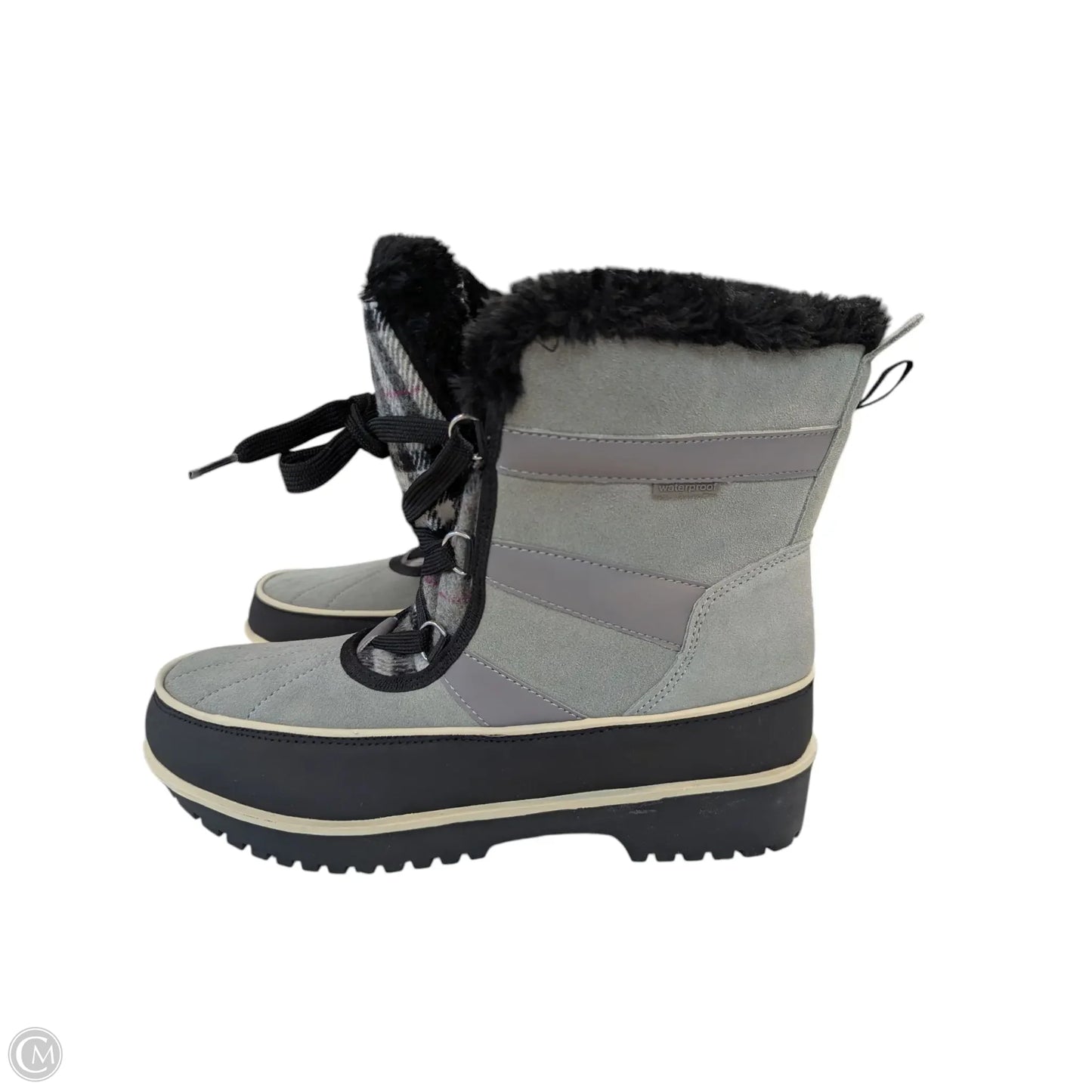 Boots Snow By Comfortview In Grey, Size: 11