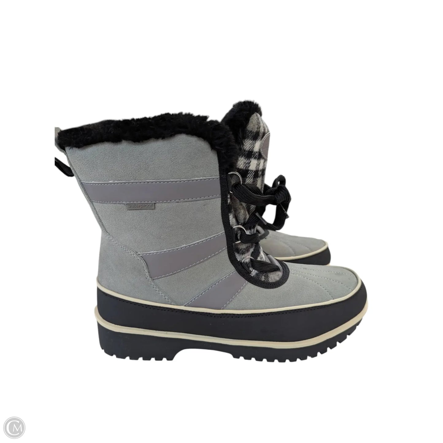 Boots Snow By Comfortview In Grey, Size: 11