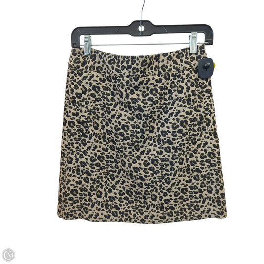 Skirt Mini & Short By Loft In Leopard Print, Size: 0