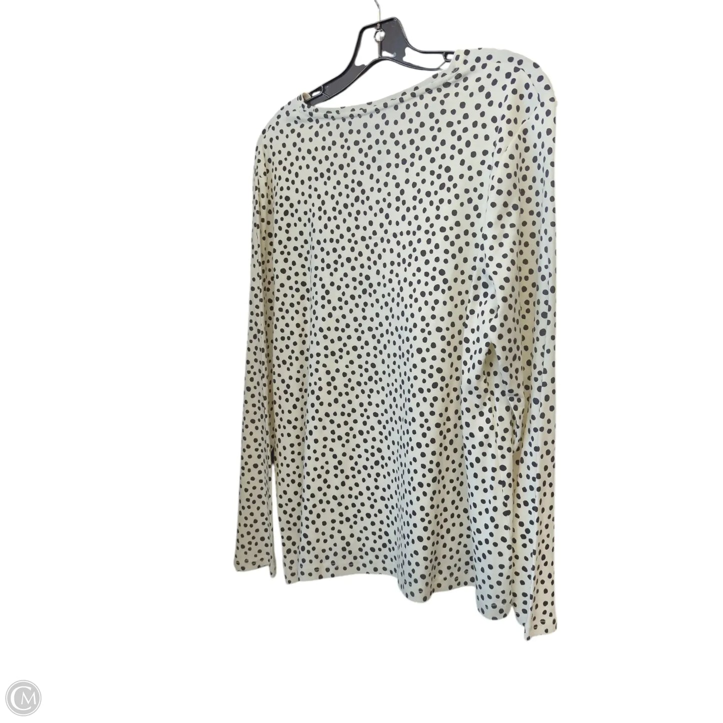 Top Long Sleeve By Croft And Barrow In Polkadot Pattern, Size: Xxl