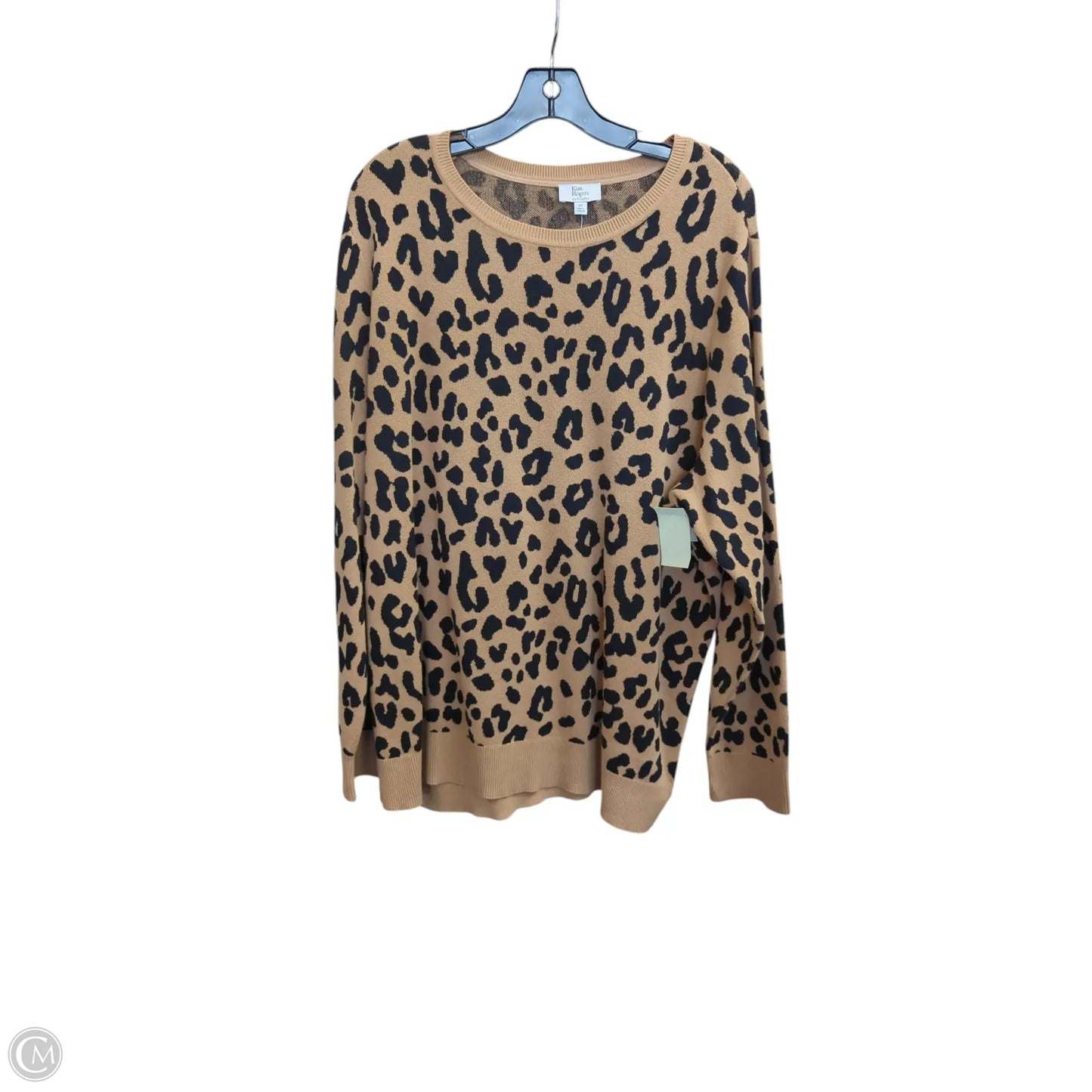 Sweater By Kim Rogers In Leopard Print, Size: 2x
