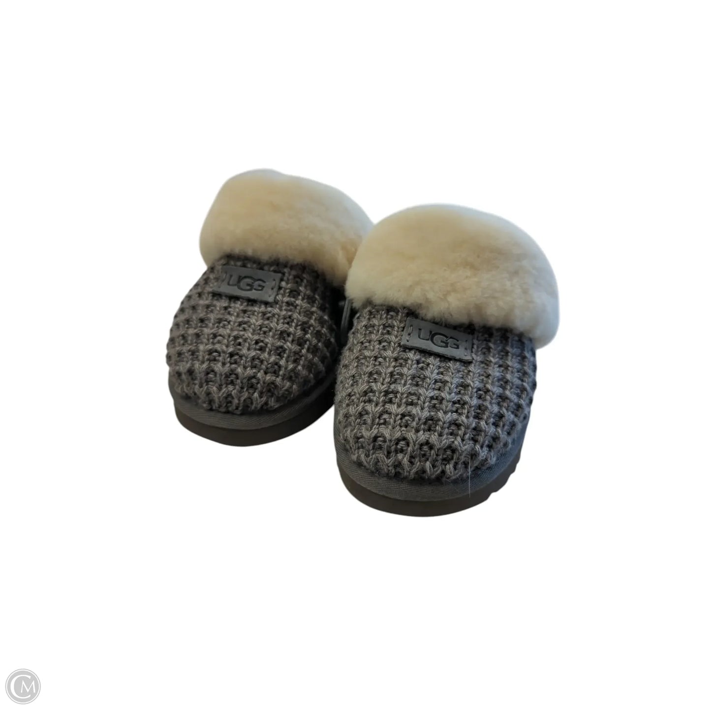 Slippers Designer By Ugg In Grey, Size: 6