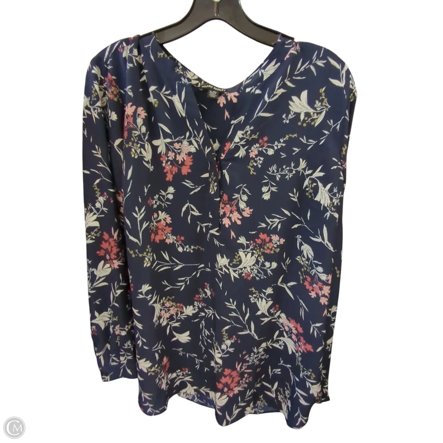 Top Long Sleeve By Hilary Radley In Blue, Size: Xl