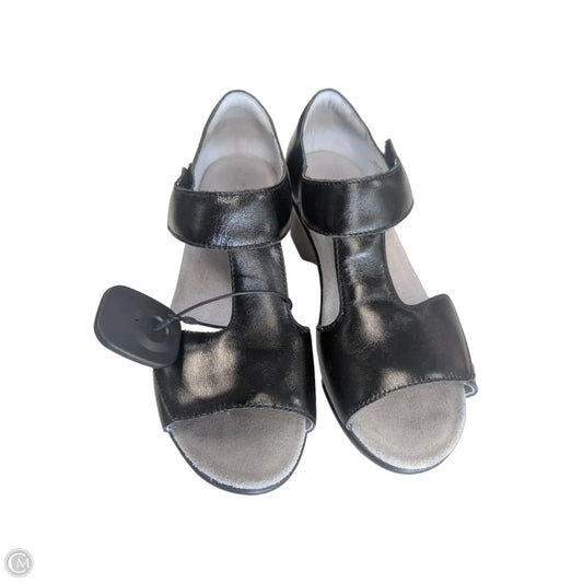 Sandals Heels Wedge By Alegria In Black, Size: 6.5