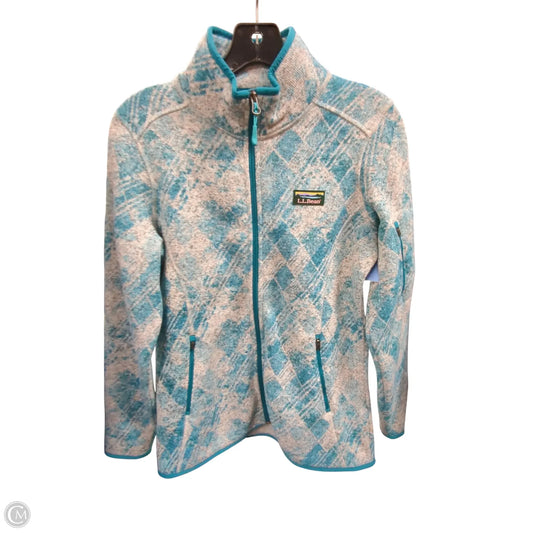Jacket Fleece By L.l. Bean In Blue & Grey, Size: S