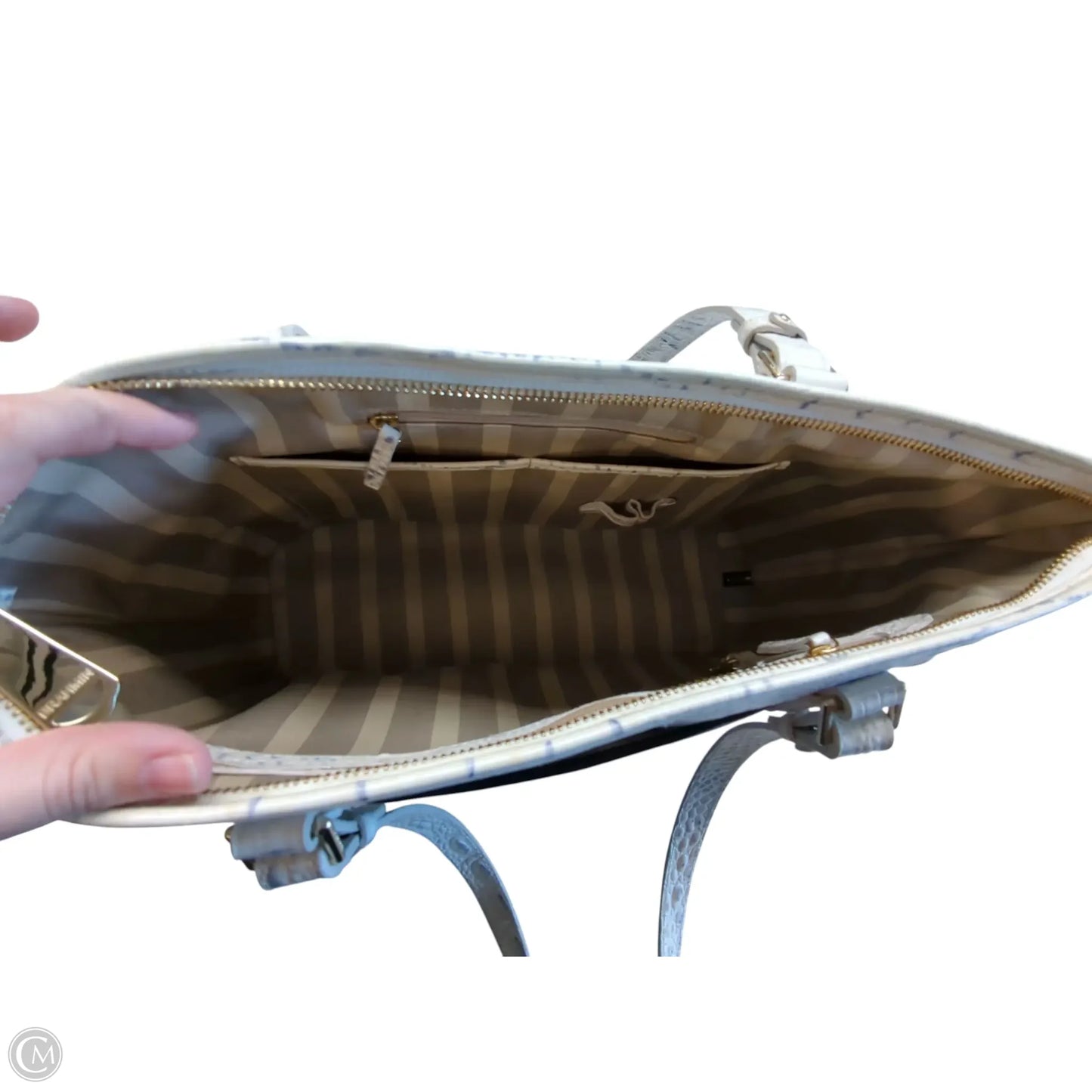 Handbag Designer By Brahmin, Size: Large