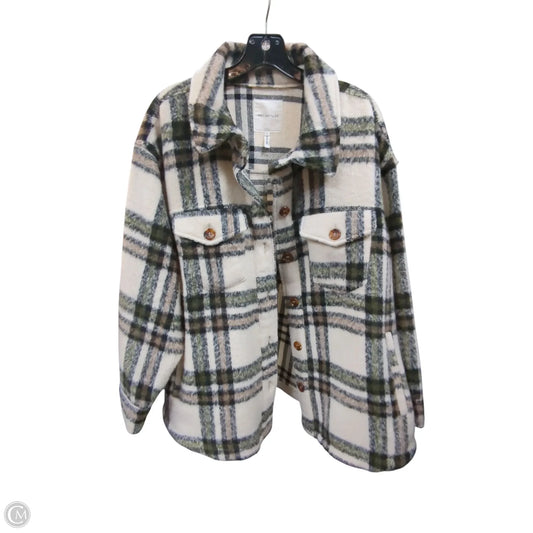 Jacket Fleece By Avec Les Filles In Plaid Pattern, Size: 3x
