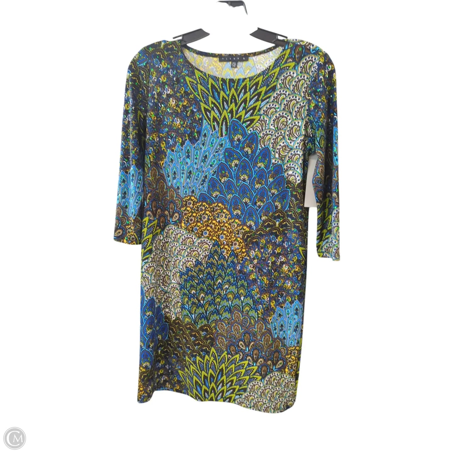 Dress Casual Short By Tiana B In Blue & Green, Size: Sp