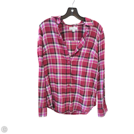 Blouse Long Sleeve By Kim Rogers In Purple, Size: S