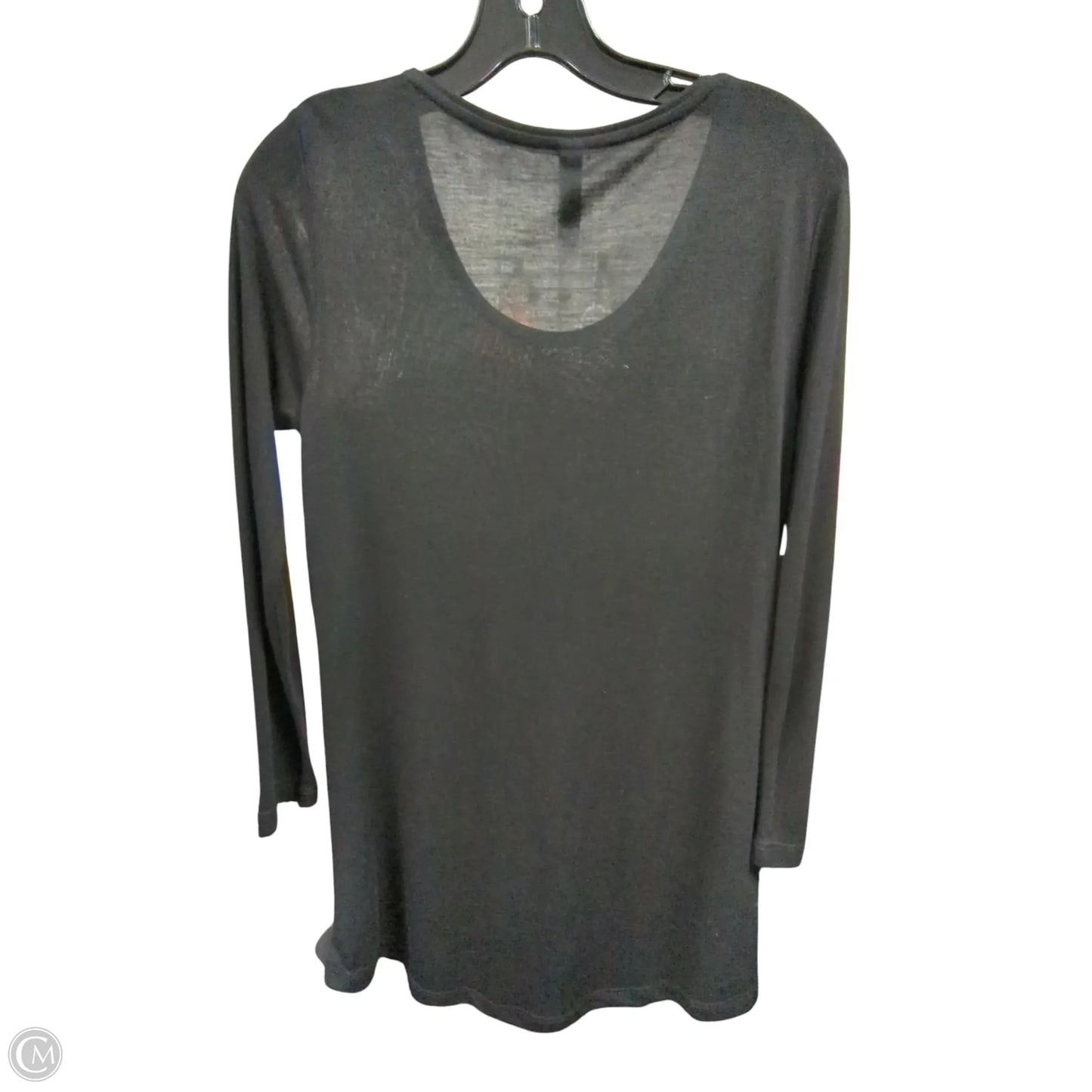 Tunic Long Sleeve By Clothes Mentor In Black, Size: S