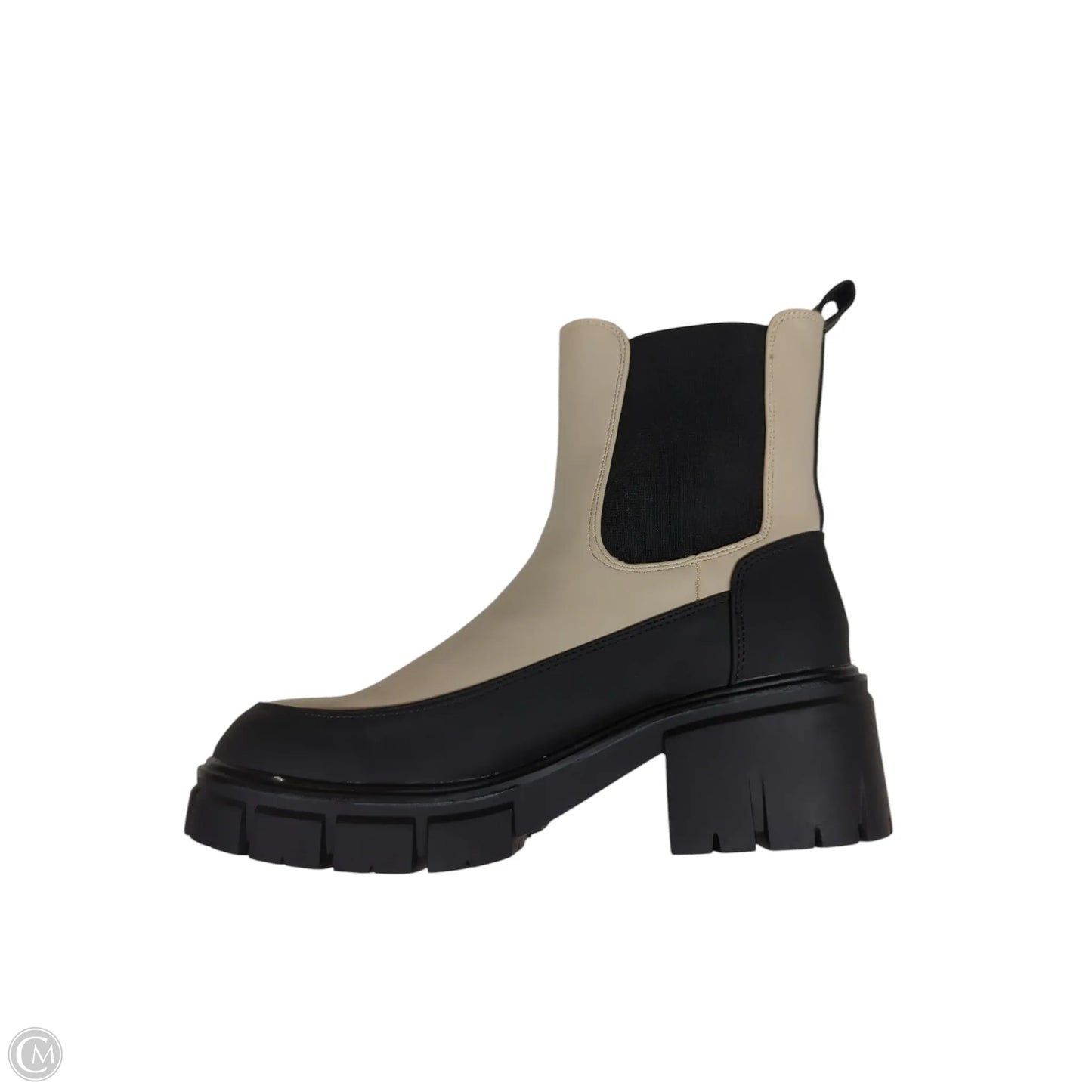 Boots Ankle Flats By Limelight In Black & Grey, Size: 9