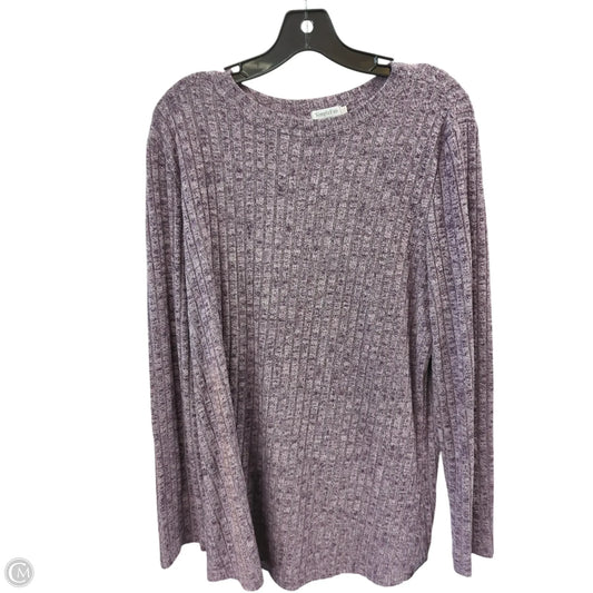 Top Long Sleeve By Simply Aster In Purple, Size: Xl