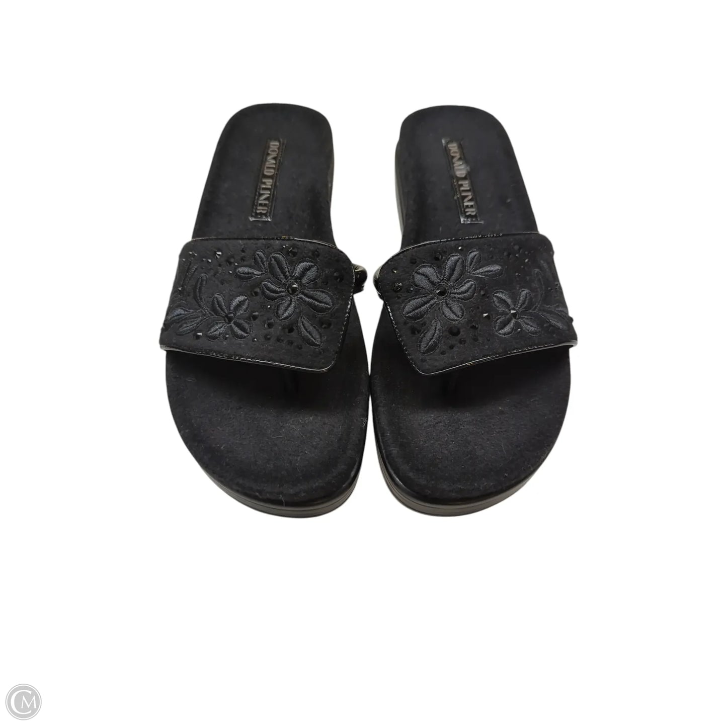 Sandals Flats By Donald Pliner In Black, Size: 9.5