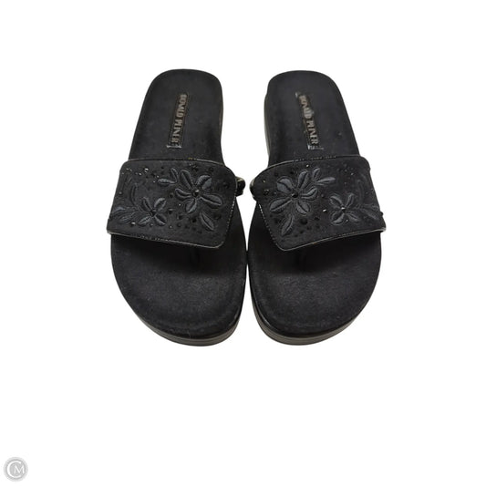 Sandals Flats By Donald Pliner In Black, Size: 9.5