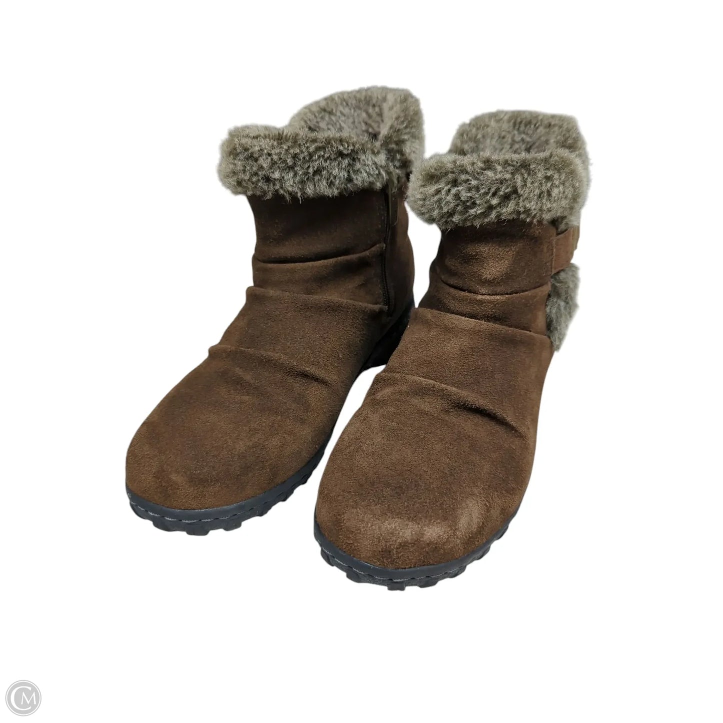 Boots Ankle Flats By Khombu In Brown, Size: 9