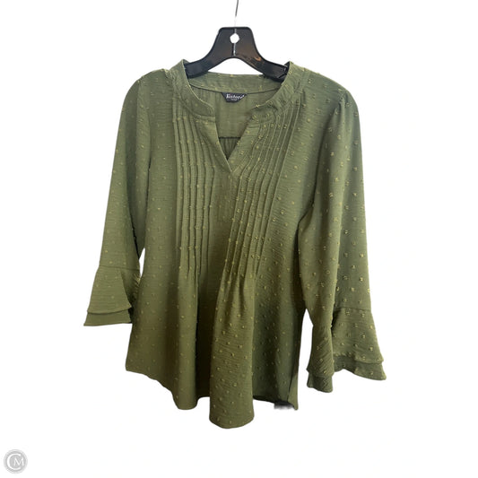 Top 3/4 Sleeve By Clothes Mentor In Green, Size: S