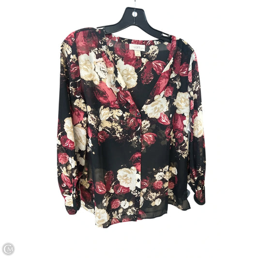 Top Long Sleeve By Loft In Floral Print, Size: Sp