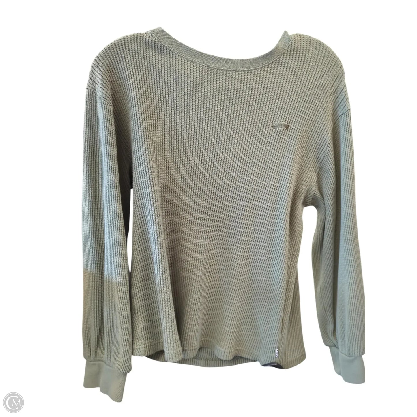 Top Long Sleeve By Vans In Green, Size: M