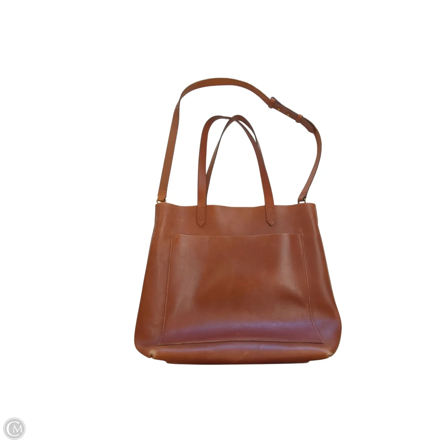 Handbag Leather By Madewell, Size: Medium