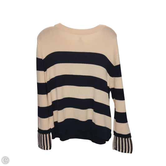 Sweater By Versona In Blue & Cream, Size: M