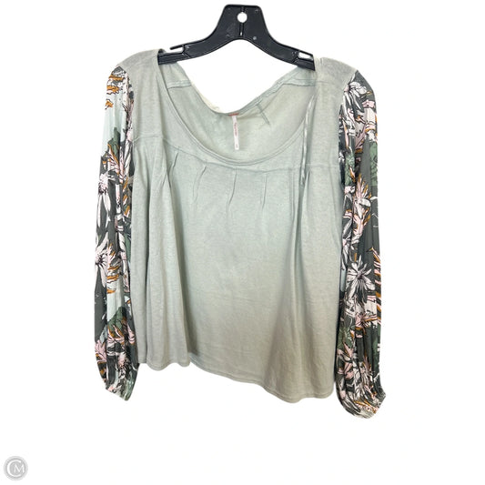 Top Long Sleeve By Free People In Green, Size: S