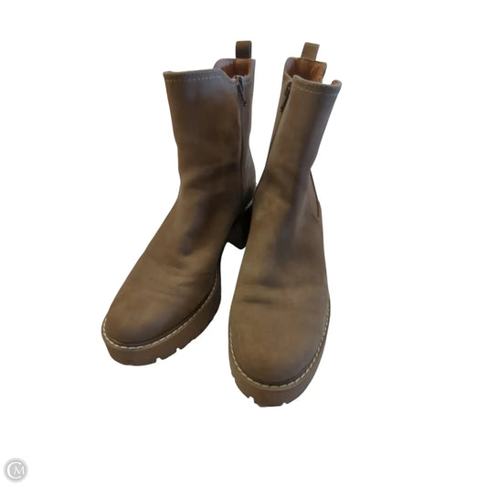 Boots Ankle Heels By Universal Thread In Brown, Size: 11