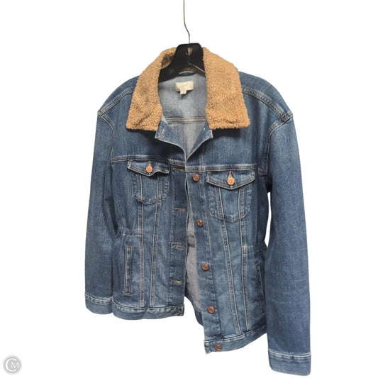 Jacket Denim By Loft In Blue Denim, Size: S