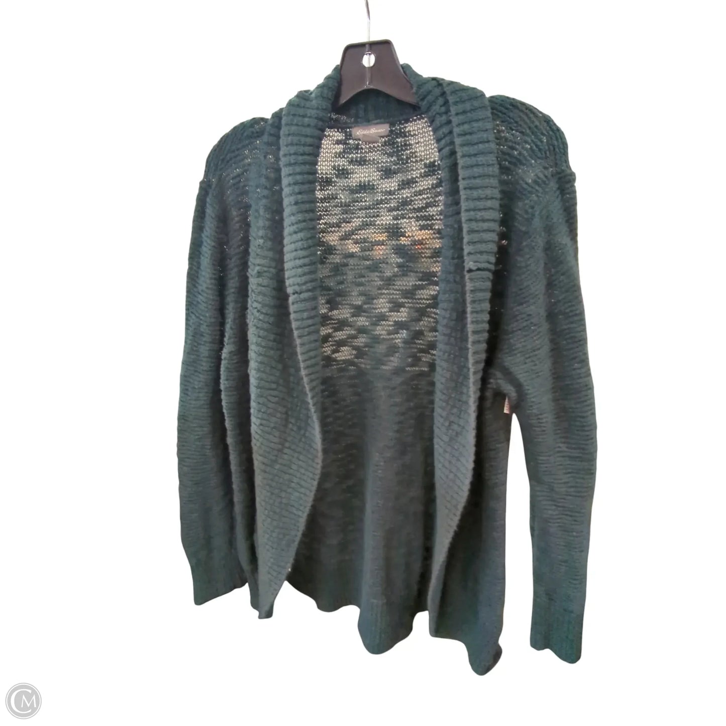 Sweater Cardigan By Eddie Bauer In Green, Size: 2x