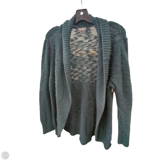 Sweater Cardigan By Eddie Bauer In Green, Size: 2x