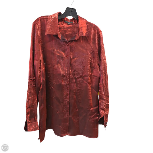 Blouse Long Sleeve By Elementz In Red, Size: L