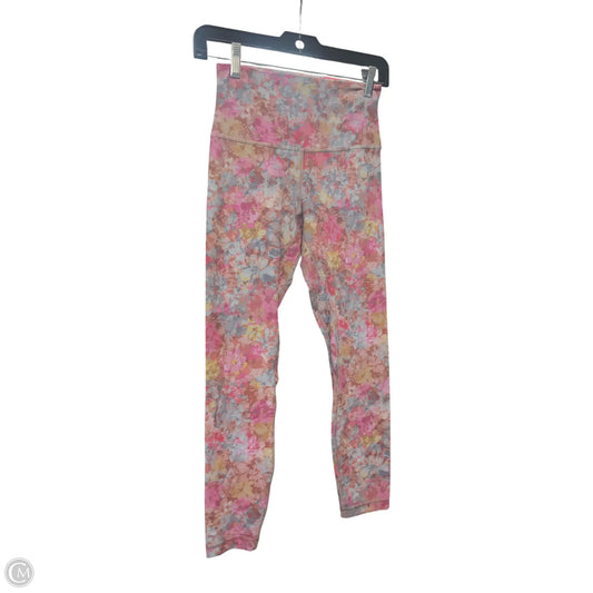 Athletic Leggings By Lululemon In Floral Print, Size: 6