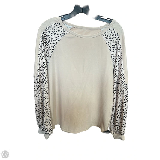 Top Long Sleeve By Clothes Mentor In Leopard Print, Size: S
