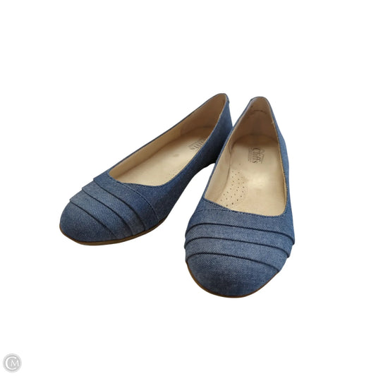 Shoes Flats By Cliffs By White Mountain In Blue Denim, Size: 10