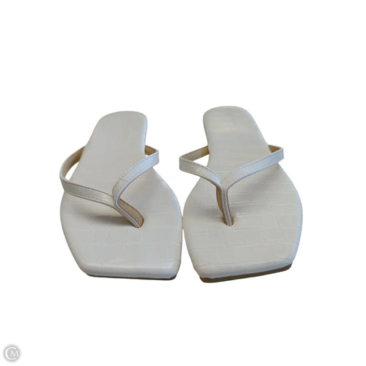 Sandals Flip Flops By Wild Diva In White, Size: 6