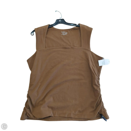 Top Sleeveless By Time And Tru In Brown, Size: Xxl