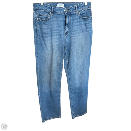 Jeans Straight By Loft In Blue Denim, Size: 4