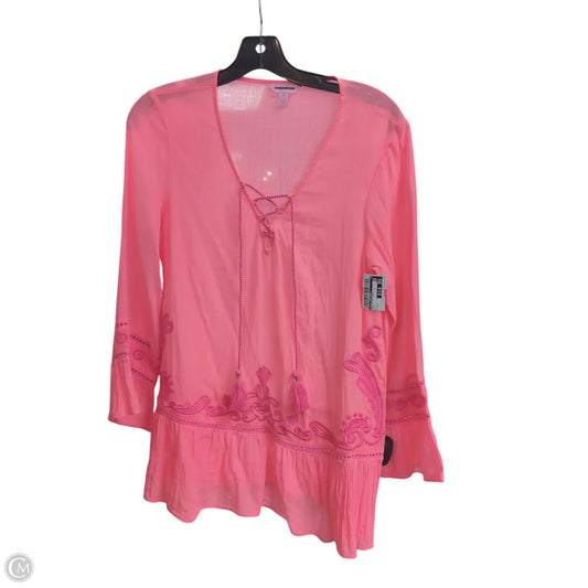 Top Long Sleeve Designer By Lilly Pulitzer In Pink, Size: M