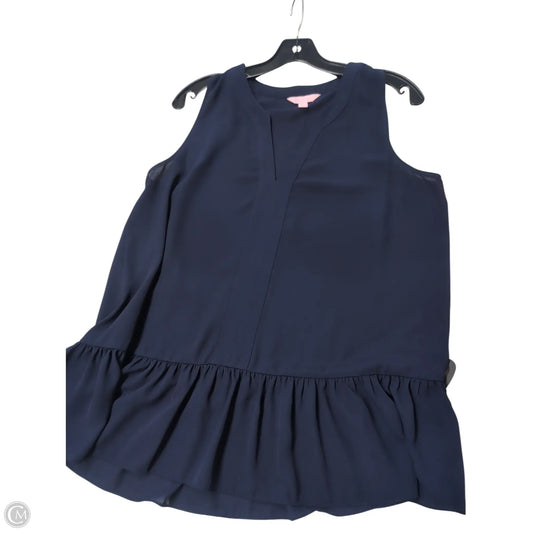 Top Sleeveless Designer By Lilly Pulitzer In Navy, Size: M