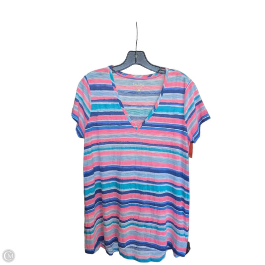Top Short Sleeve Designer By Lilly Pulitzer In Multi-colored, Size: L