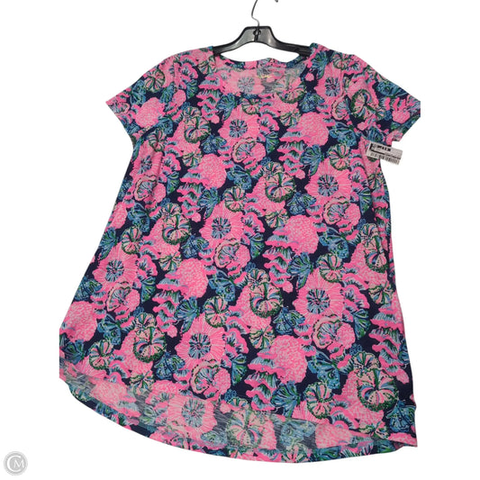 Top Short Sleeve Designer By Lilly Pulitzer In Multi-colored, Size: L