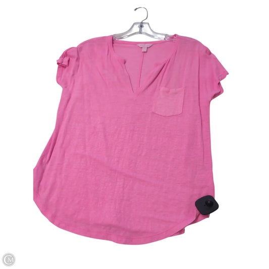 Top Short Sleeve Designer By Lilly Pulitzer In Pink, Size: S