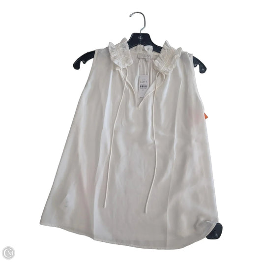 Top Sleeveless By Loft In White, Size: Xs