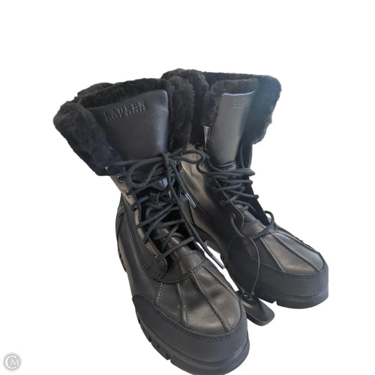 Boots Mid-calf Flats By Lauren By Ralph Lauren In Black, Size: 8
