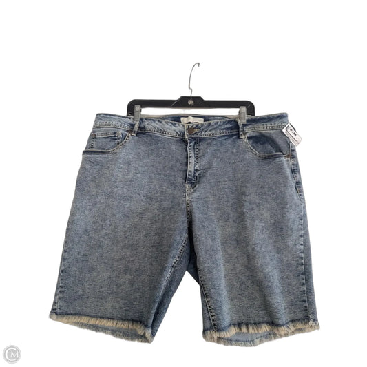 Shorts By Cato In Blue Denim, Size: 18