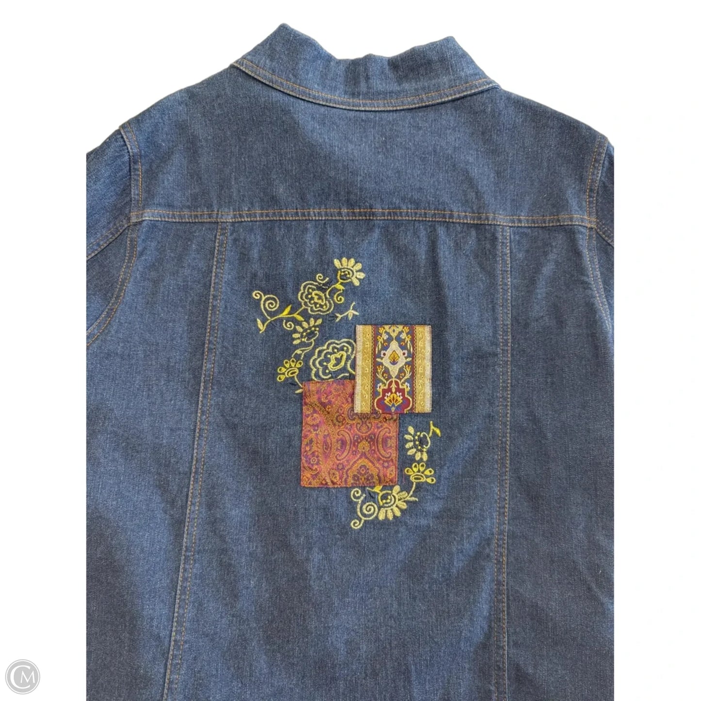 Jacket Denim By Clothes Mentor In Blue Denim, Size: M