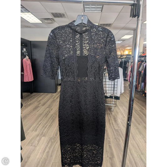 Dress Party Midi By Express In Black, Size: 0