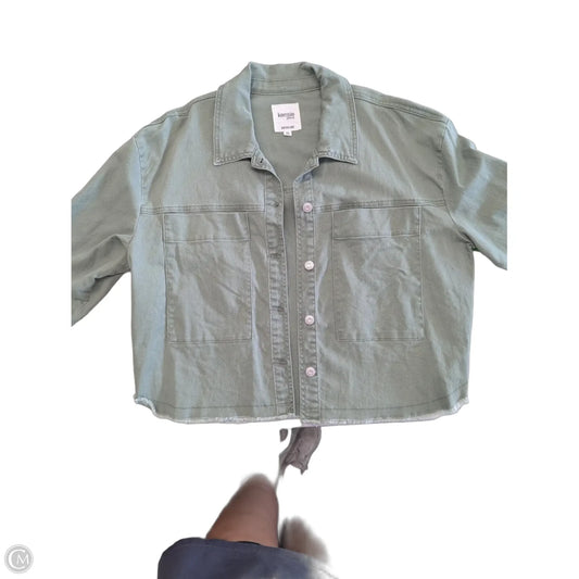 Jacket Denim By Kensie In Green Denim, Size: Xl