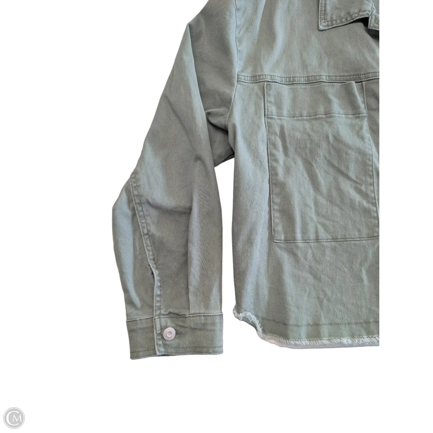 Jacket Denim By Kensie In Green Denim, Size: Xl