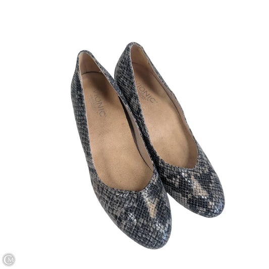 Shoes Heels Wedge By Vionic In Snakeskin Print, Size: 8.5
