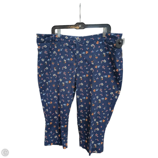 Capris By St Johns Bay In Floral Print, Size: 18